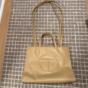 Telfar Cream Medium Shopping Bag
